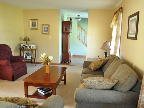 Living room view into foyer