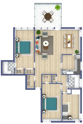 Floor plan 3 Bedroom