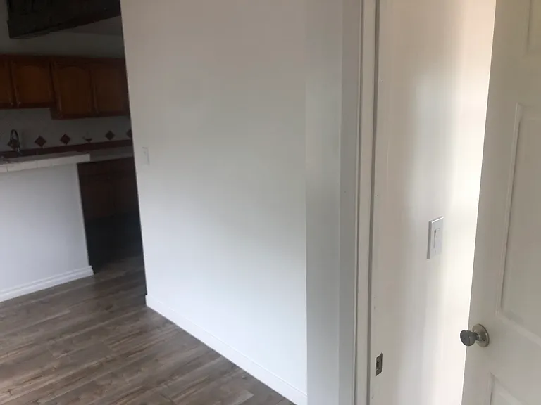 Living room and private bedroom door