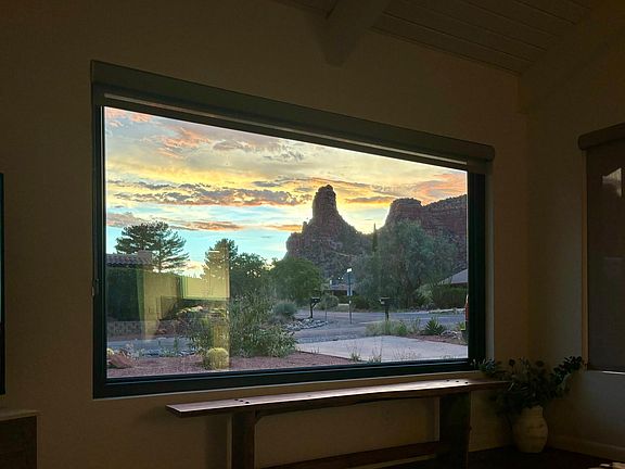 Common sunset through livingroom window