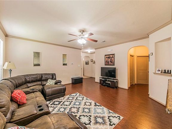 Very spacious living room with beautiful floors!