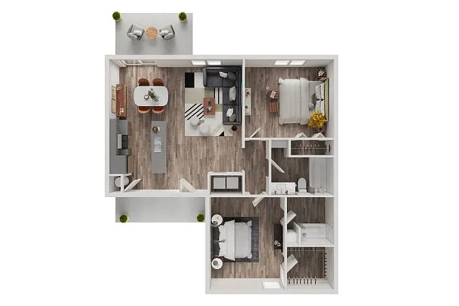 Floor plan 2 bed/2 bath Verdi