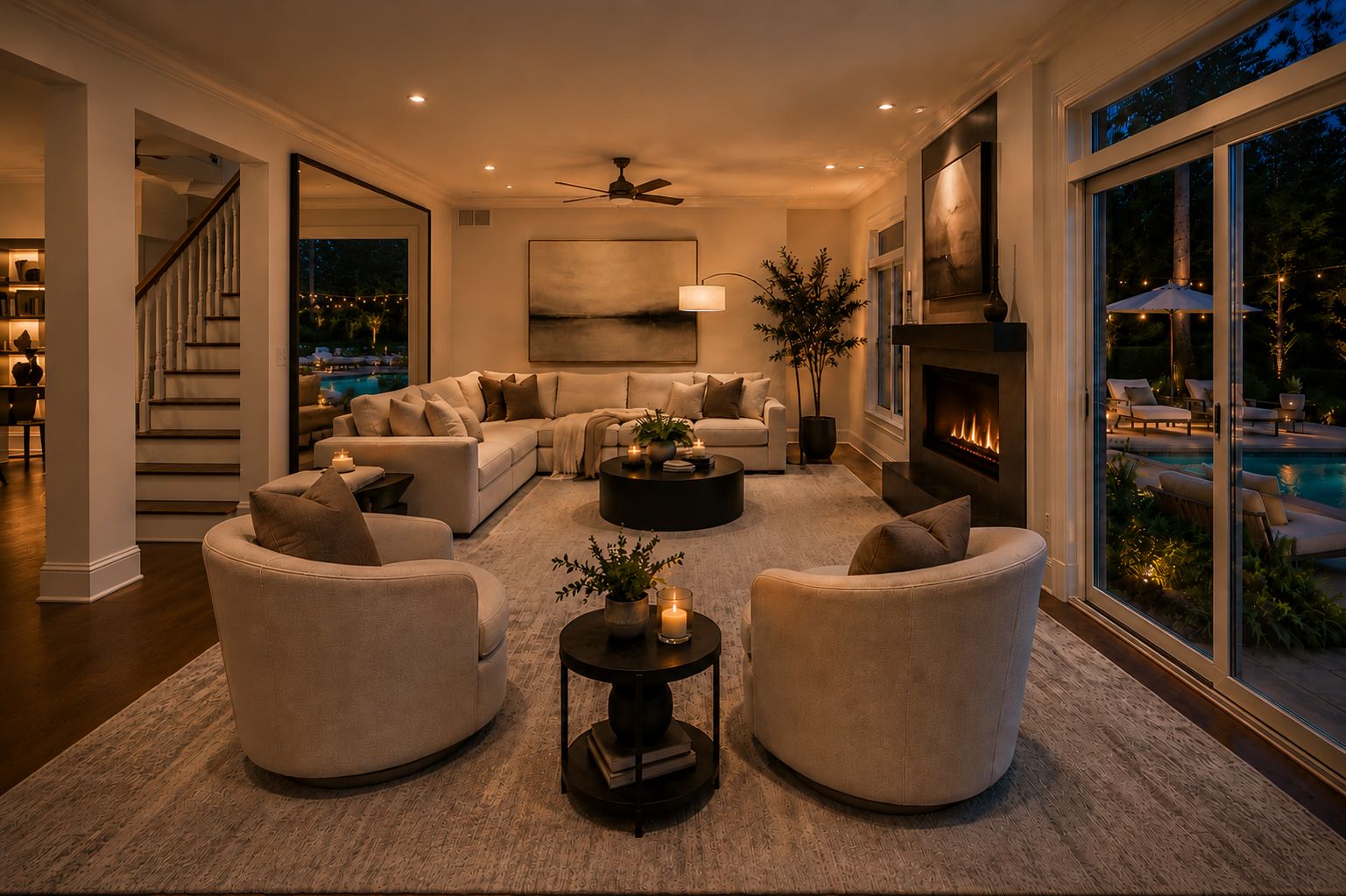  Open Great Room Virtually Staged 