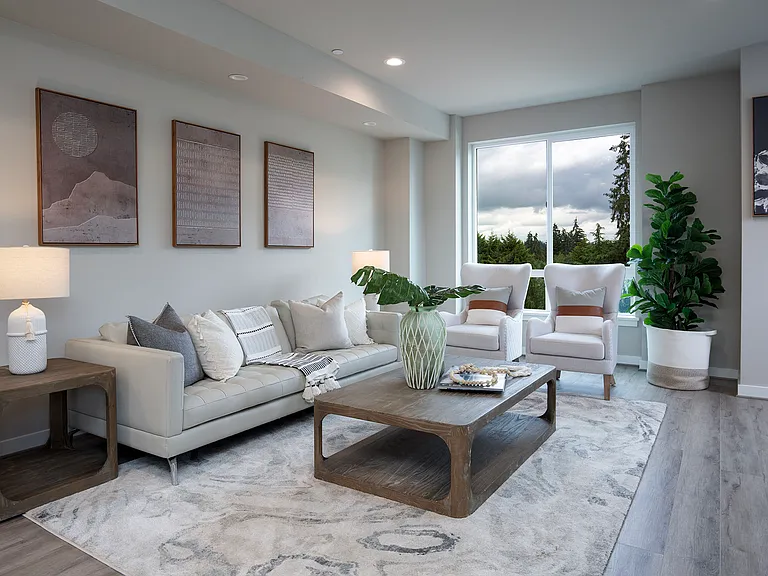 Living room facing East