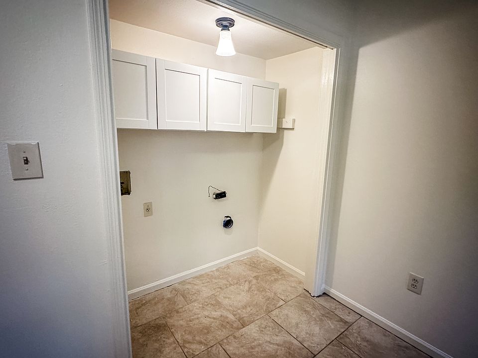 Laundry closet in kitchen. Tenant provides washer and dryer.