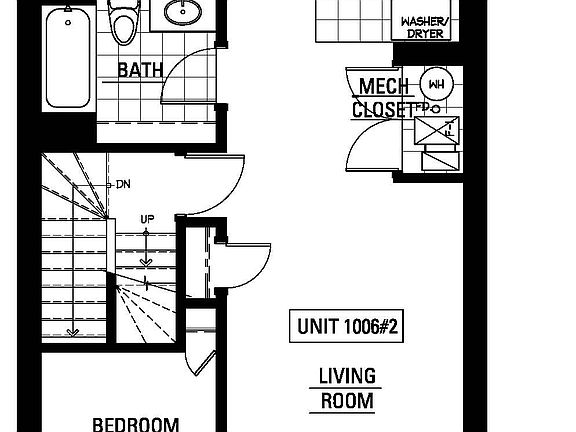 Slip 2 bedroom. All hardwood floors, tall ceilings.