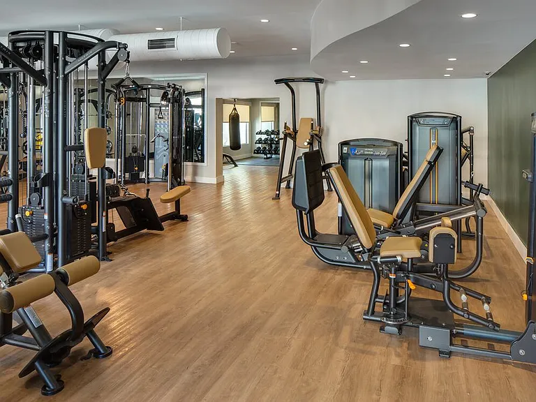 State-of-the-art fitness center with strength equipment