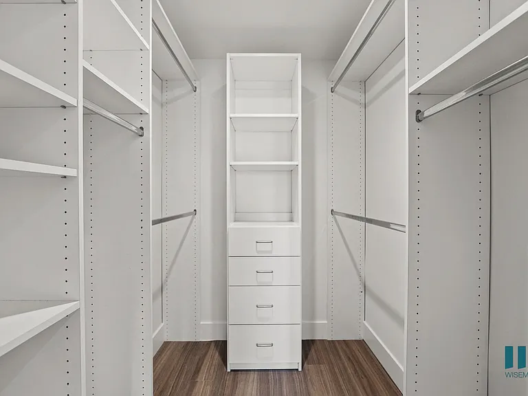 Walk-In Closet with Built-In Organizers