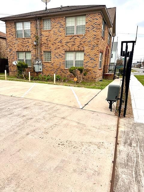 Gated parking lot.