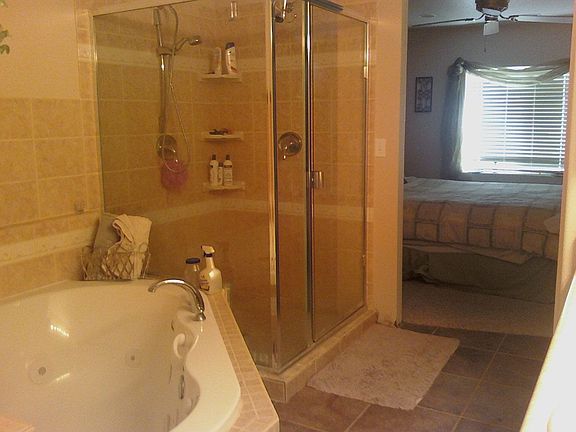 master bath in basement