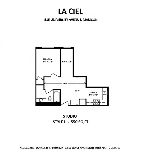 Floor plan Studio L