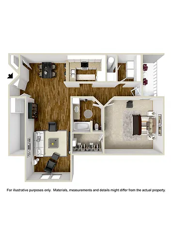 Floor plan One Bedroom