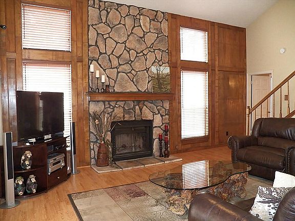 Family room with fireplace