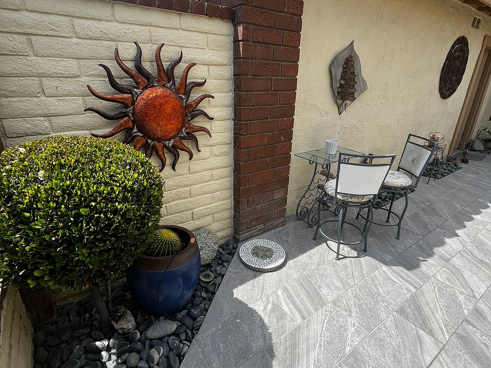 Walking into the front patio