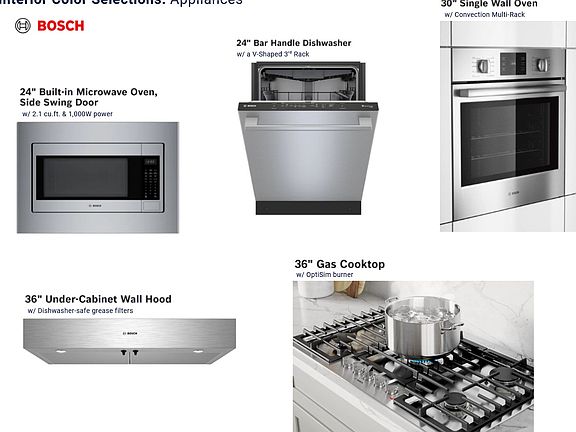 Appliance Selections