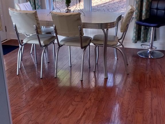 Kitchen overlooks gorgeous backyard