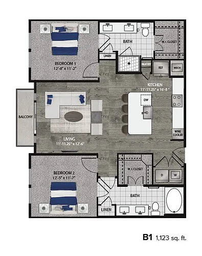 Floor plan B1 Essential Housing