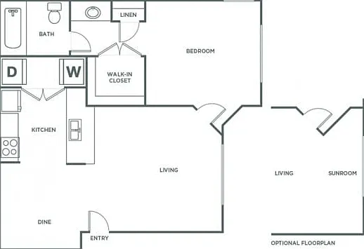 One Bedroom One Bath (730 SF) One Bedroom One Bath (730 SF)