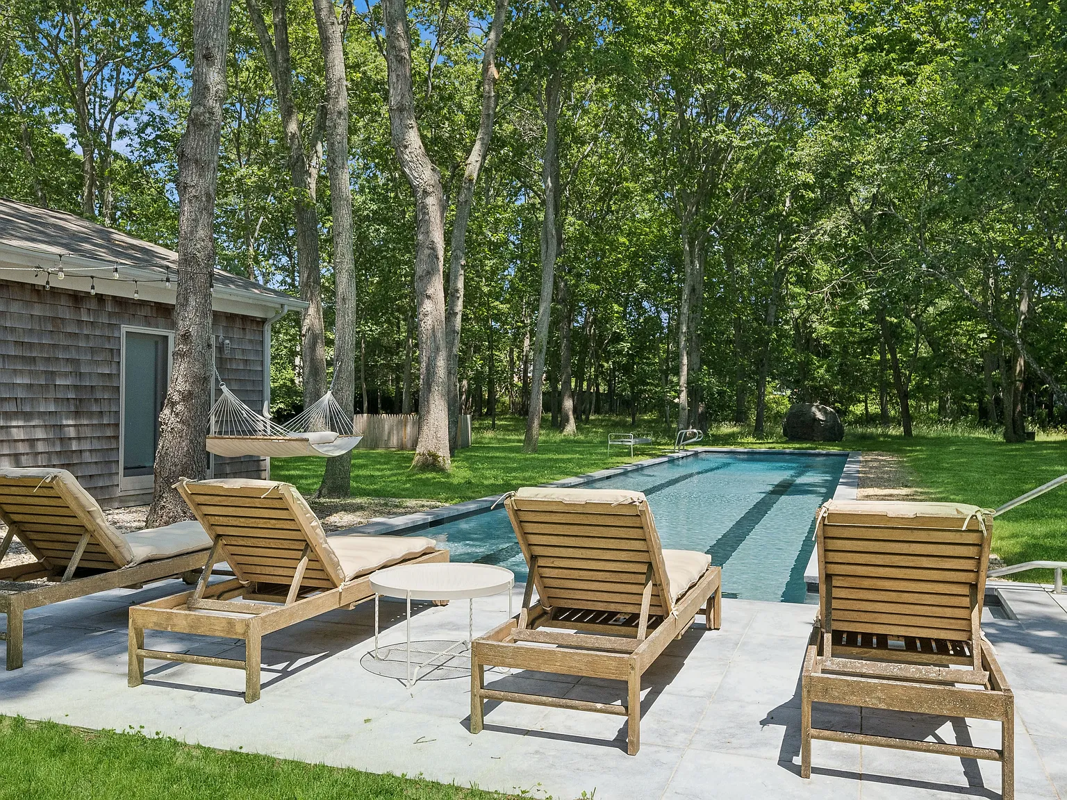 Mid-Century Sagaponack with new heated 75 FT Lap Pool — Photo 2