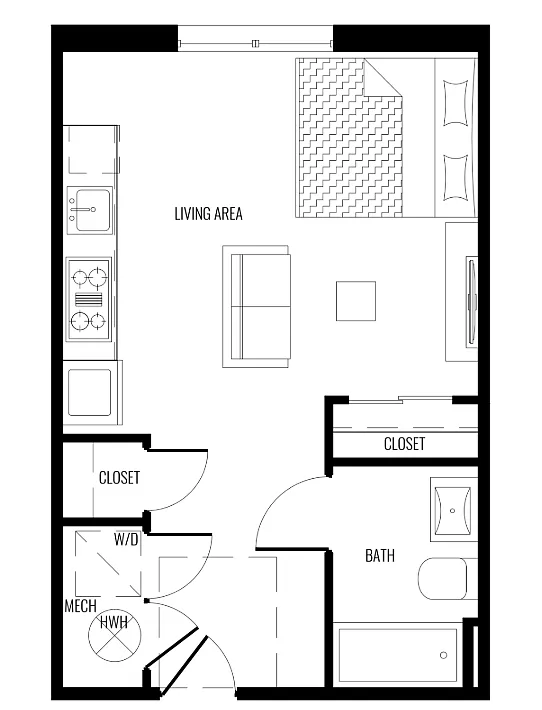 Floor plan Studio S