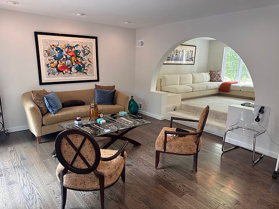 Formal Living Room overlooking another cozy area