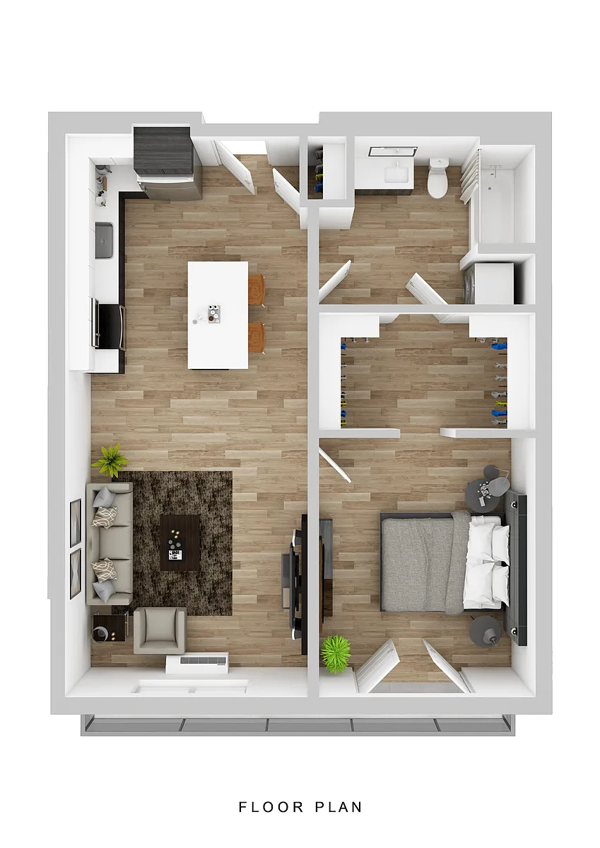 Floor plan Klipsan - 1 Bed A Patio