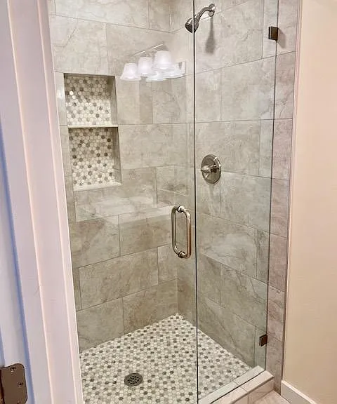 Recently remodeled walk in tile shower