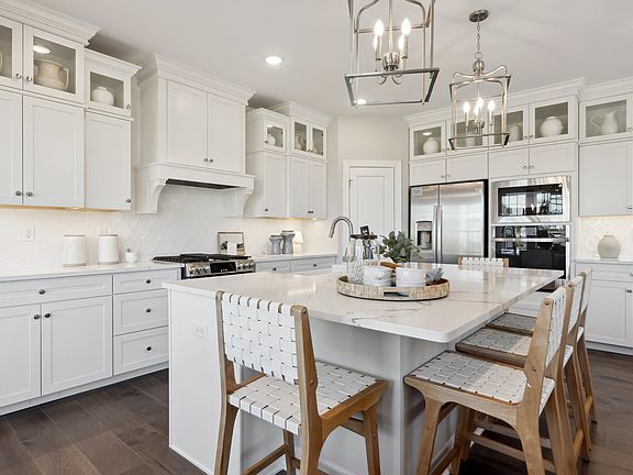 Large island in kitchen