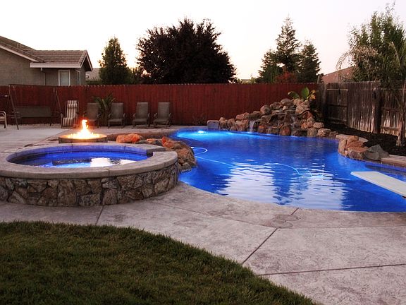 Pool at sunset