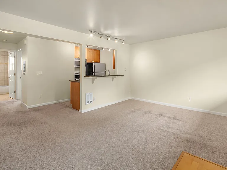 LR, kitchen, and hall from entrance