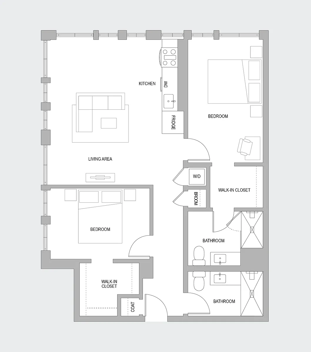 Floor plan 2 BR P