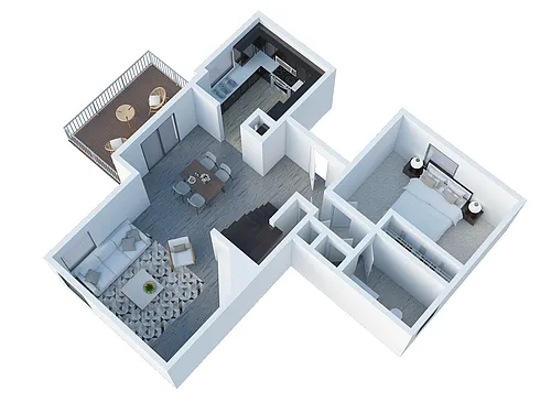 Floor plan 3 Bedroom - 2.5 Bath Plan B