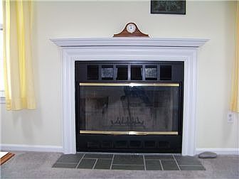 Wood Burning Fireplace in the Family Room