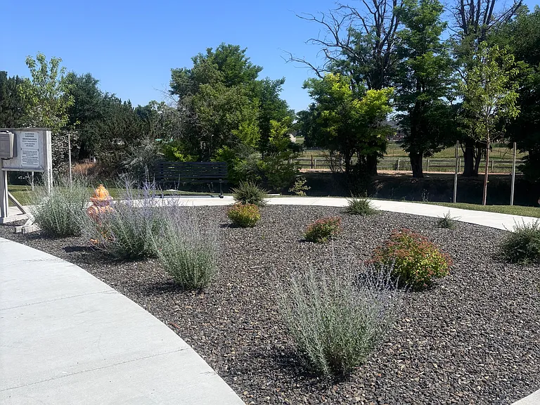 the walking paths in the subdivision