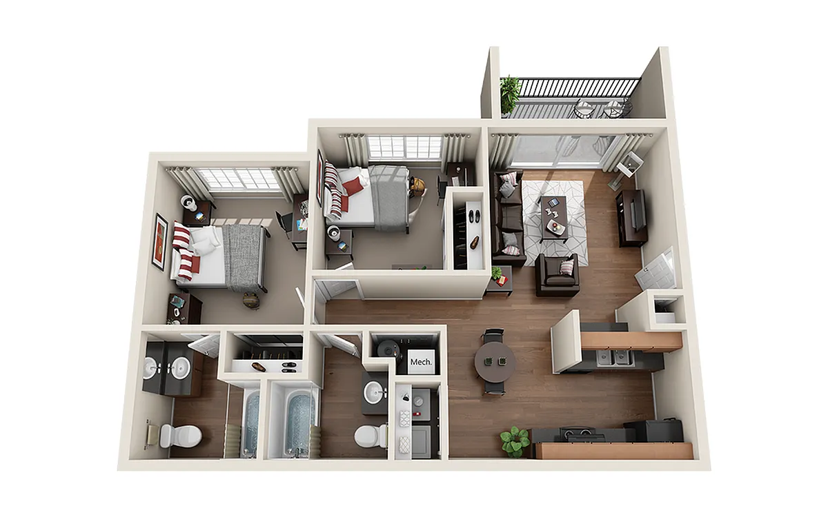 Floor plan 2x2 Premium