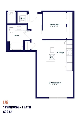 Floor plan Nita Urban One Bedroom U6