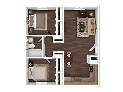 Floor plan 2x1b