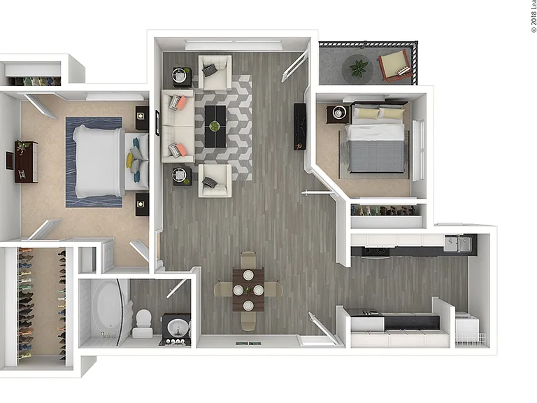 Oak Row North Dallas - B1 Floor Plan Oak Row North Dallas - B1 Floor Plan
