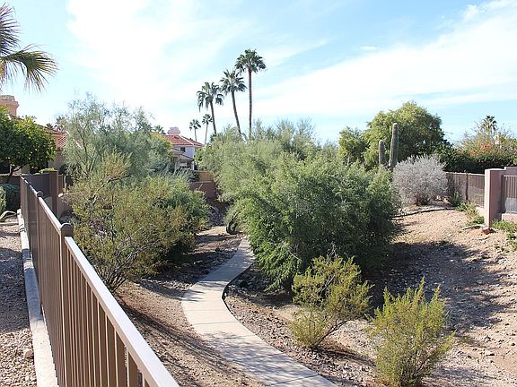 Walking path behind house
