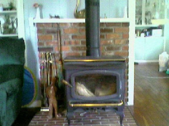 Free standing stove! Heats the whole house.