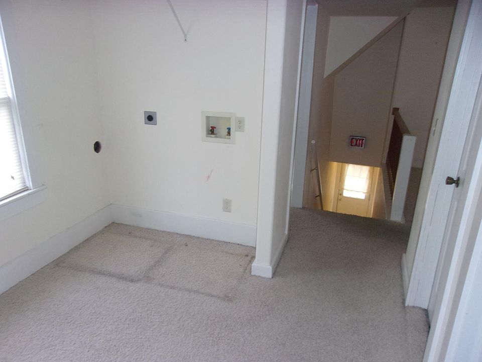View of space for washer and dryer