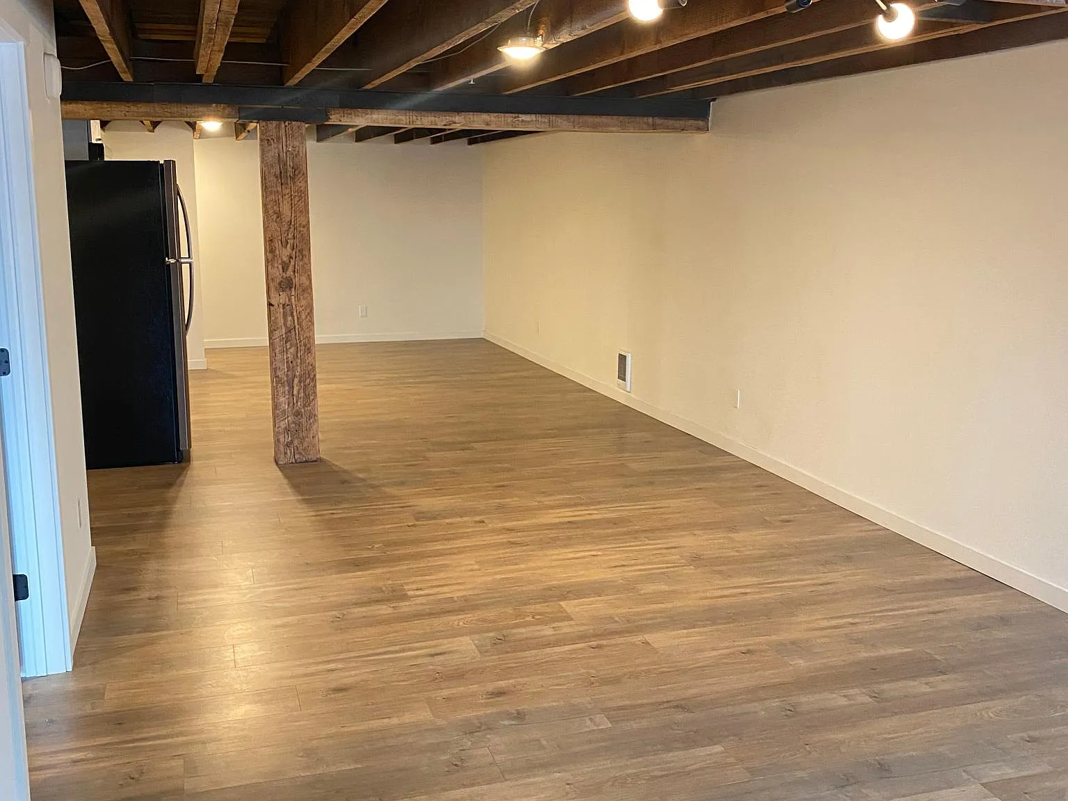 spacious open plan living, dining and kitchen