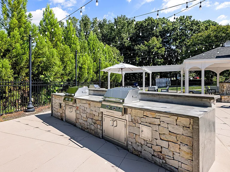 Outdoor Grilling Area with Recreation Lawn