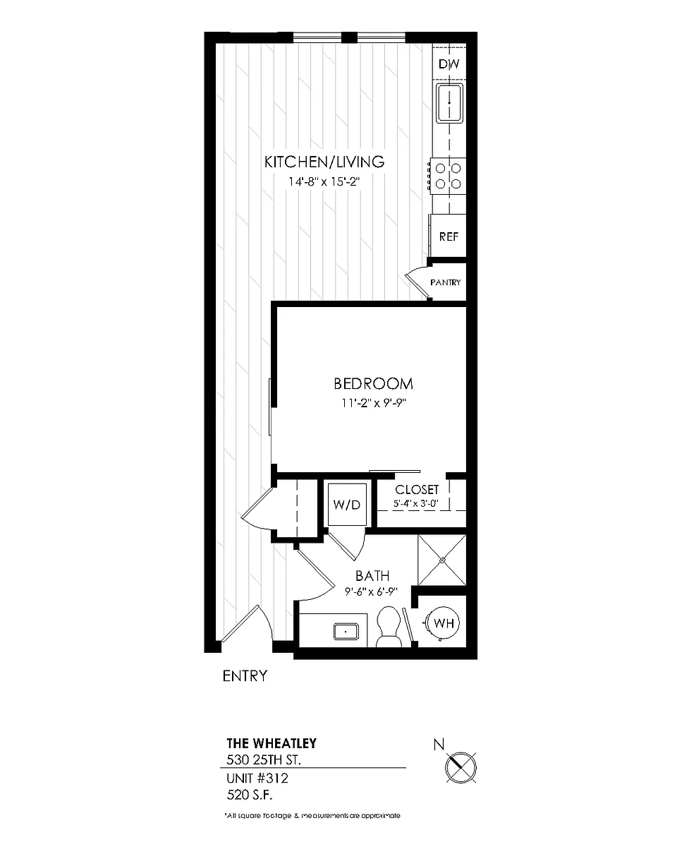 Floor plan 1 BR Income-Restricted