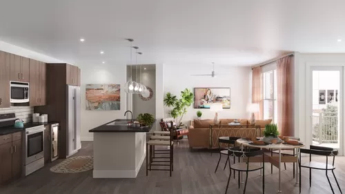 Apartment Home Kitchen & Living Room - Overture Andalucia 55+ Active Adult Apartment Homes