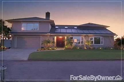 Looking at the front of the house