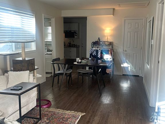 living room and dining area