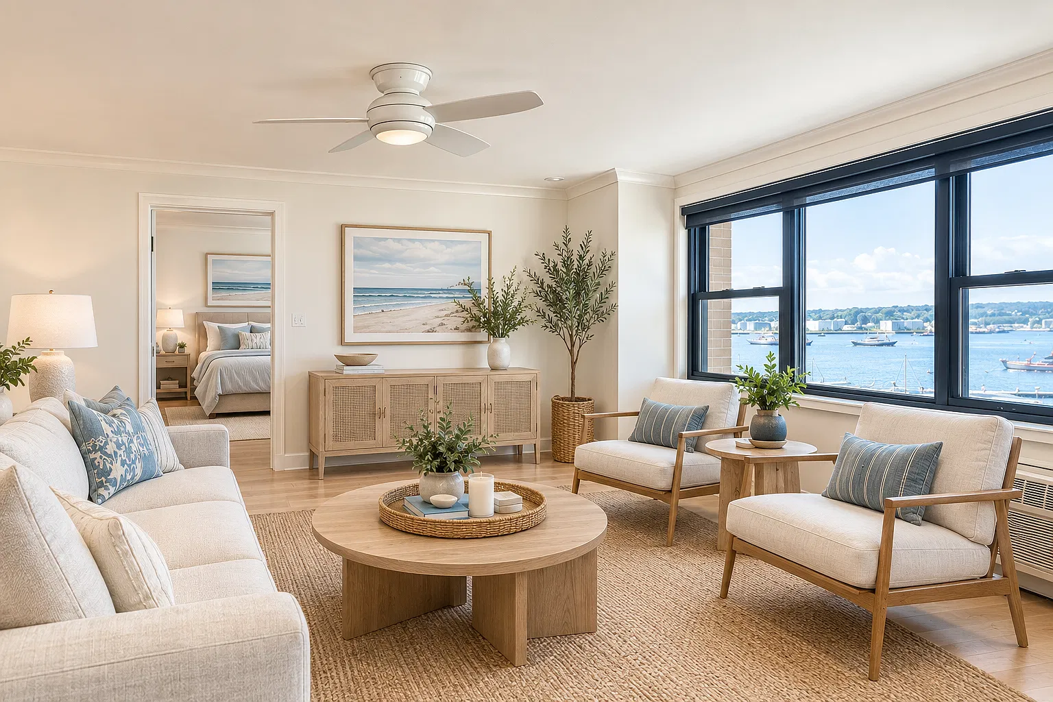 Picture enhanced with furnishings