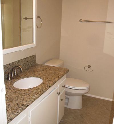 Bathroom with new granite