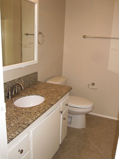 Bathroom with new granite